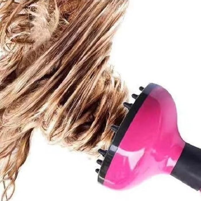 Hair Dryer Diffuser Attachment Professional Styling Tool For Curly And Wavy Hair Universal Fit 1.6 To 1.9 Inch Blow Dryers Salon Hairdressing Cover For Volume And Frizz Control (Black & Pink) - Image 5